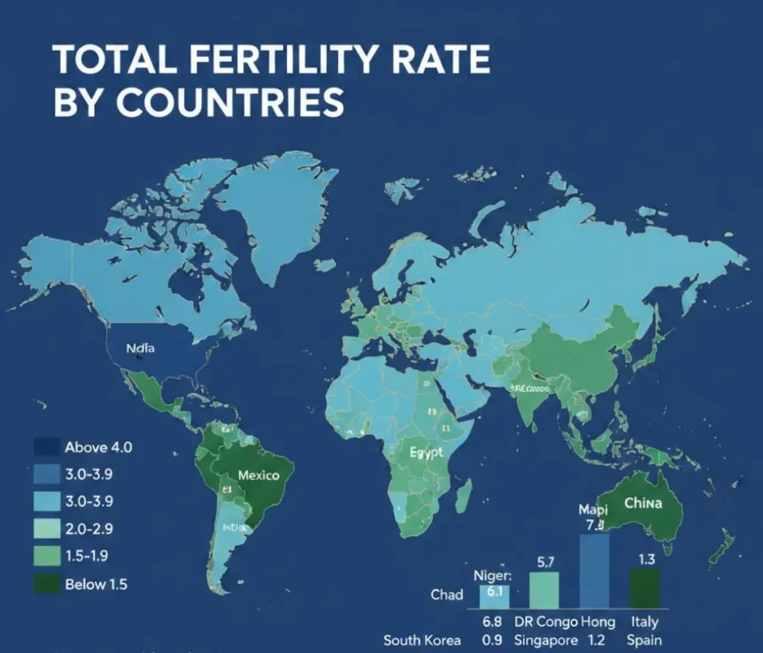 Total Fertility Rate By Country