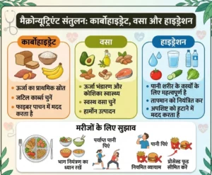 मैक्रोन्यूट्रिएंट संतुलन: कार्बोहाइड्रेट, वसा और हाइड्रेशन